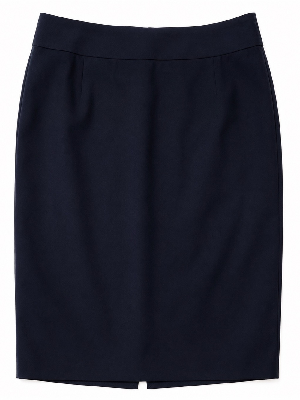 J.Crew Navy Blue Cotton Pencil Skirt Size 2 Lined Classic Workwear